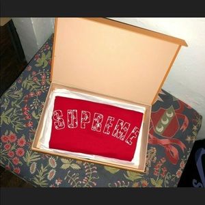 Supreme x Louis Vuitton ARC Logo Crewneck Red